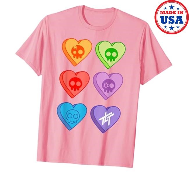 Thelivingtombstone Merch Candy Hearts Long Sleeve T Shirt