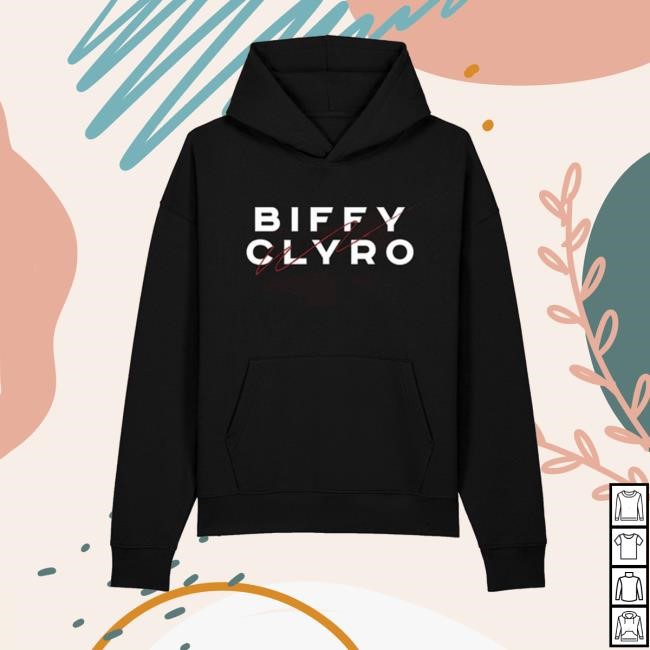 Red Squiggle Futique Uk Eu 2026 Tour Hooded Sweatshirt Biffy Clyro Store Merch