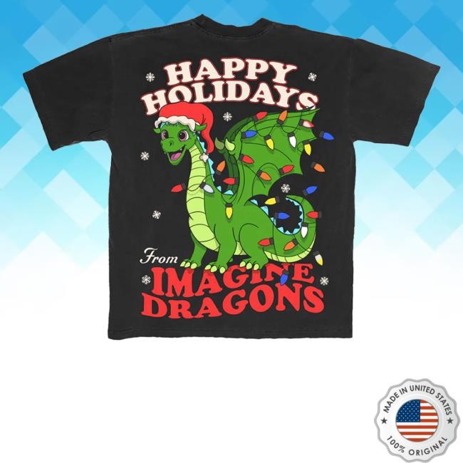 Imagine Dragons Official Store Cartoon Dragon Holiday Hooded Sweatshirt
