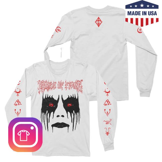 Official Night Shift Merch Indie Merch Store Cradle Of Filth - Dani Face Long Sleeve New Shirt NightShiftMerch IndieMerchStore