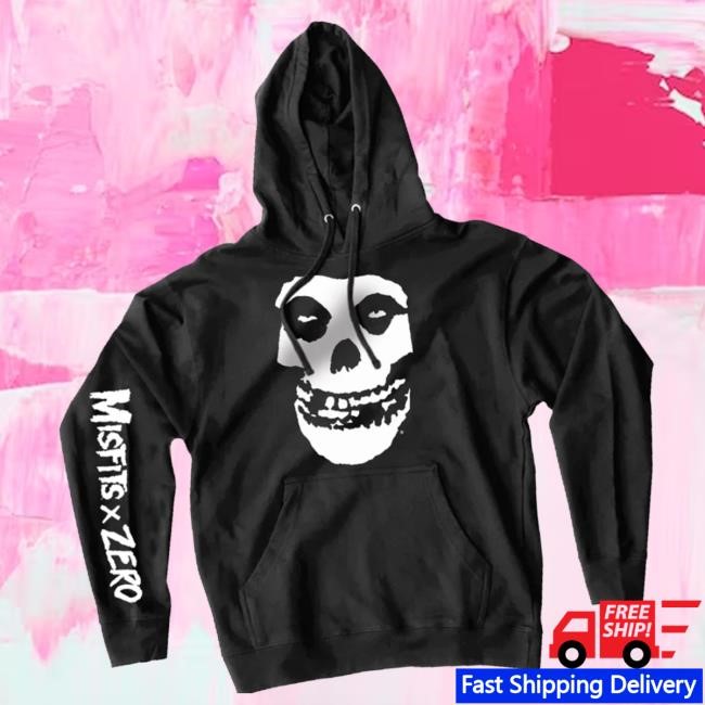 Official Zero Skateboards Merch Misfits Fiend Skull Pullover Long Sleeve Shirt