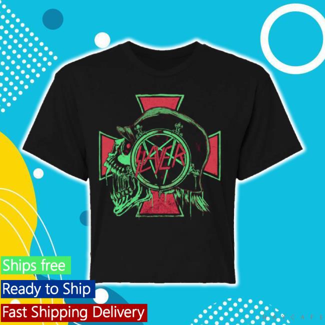Trending Slayer Merch Store Green Skull Unisex Sweatshirt Slayer Shop