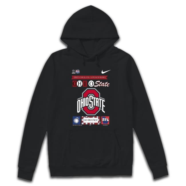 2022 Chick-Fil-A Peach Bowl Ohio State Go Bucks 2022 Hooded Sweatshirt 2022 Chick-Fil-A Peach Bowl Ohio State Go Bucks 2022 Tee Shirt
