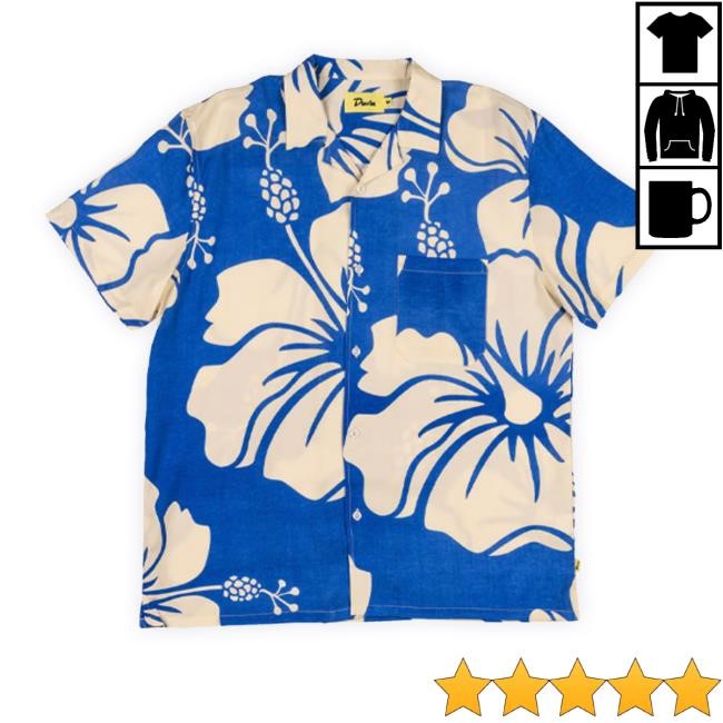 Trouble In Paradise Buttonup Blue Crewneck Sweatshirt
