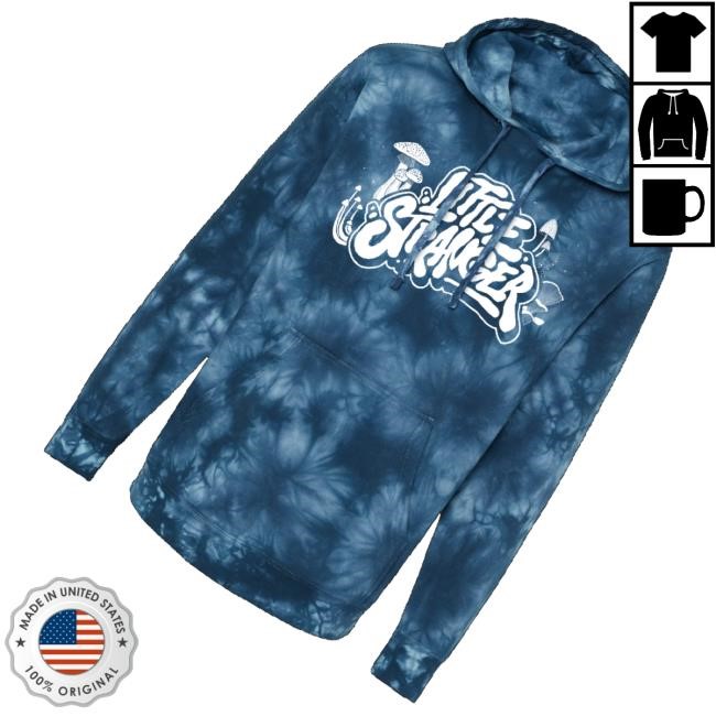 Little Stranger Merch Ls Shroom Logo Tie Dye Tee Shirt Navy