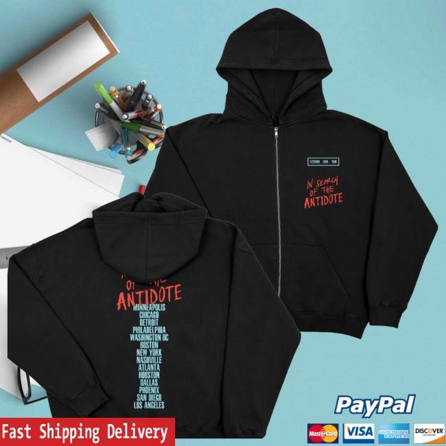 Findingfletcher Merch Store Black Antidote Dateback Tour Zip Shirt