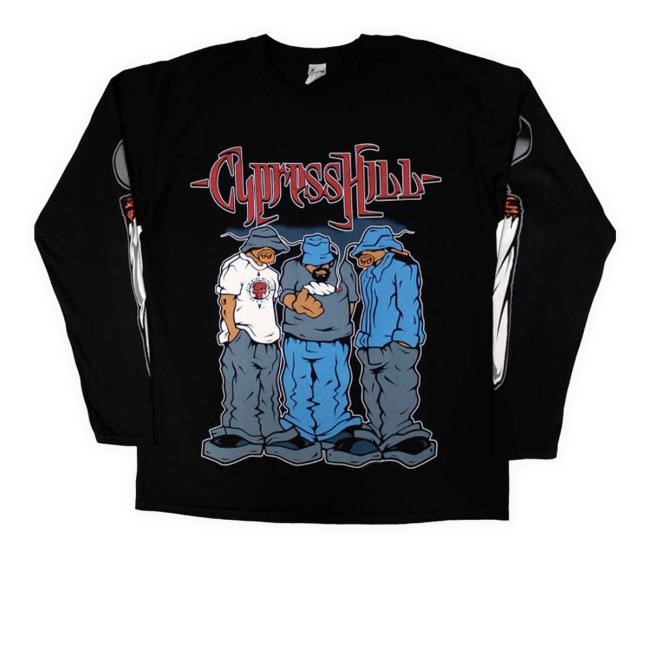Eyesoremerch Cypress Hill 'Blunted' Black Long Sleeve Tee Shirt