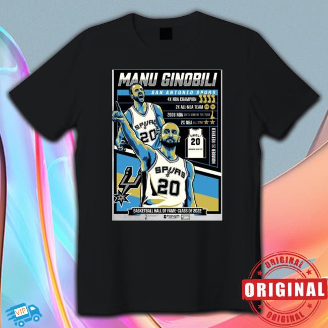 Manu Ginobili San Antonio Spurs 2022 Shirts Manu Ginobili San Antonio Spurs 2022 Hooded Sweatshirt