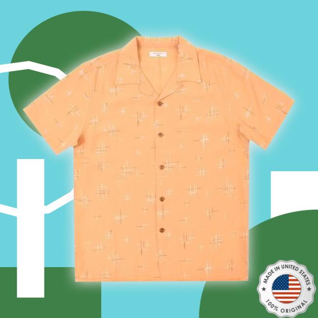 Official Nudie Jeans Arvid 50S Hawaii Funny Shirt