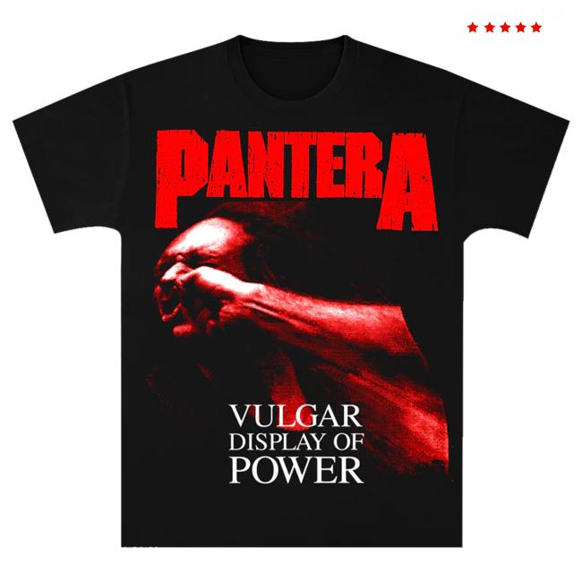 Official Pantera Merch Store Pantera Pantera Red Vulgar Tshirt