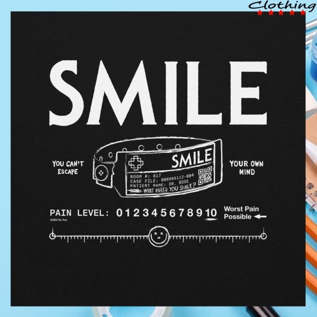 Official Paramount Shop Merch Smile Pain Level Unisex Crewneck Sweatshirt