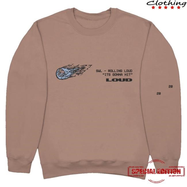 Official Shoprollingloud Merch Swae Lee X Rolling Loud Tan Crewneck Sweatshirt