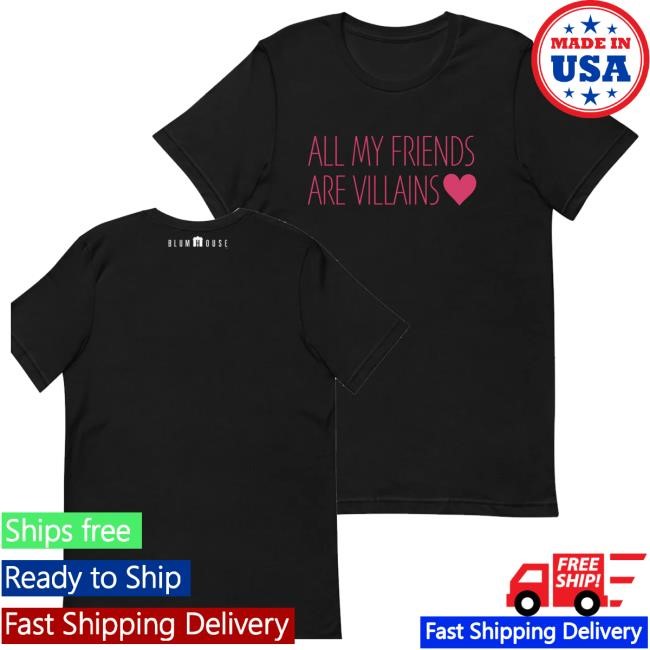 Blumhouse Merch Store Blumhouse All My Friends Are Villains Valentine's Unisex Long Sleeve Shirt