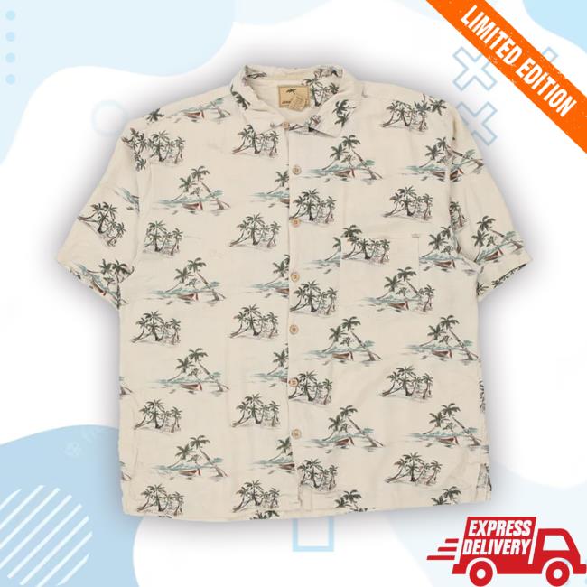 Official Jamaica Jaxx Graphic Hawaiian Shirt - Large Beige Silk Sweatshirt
