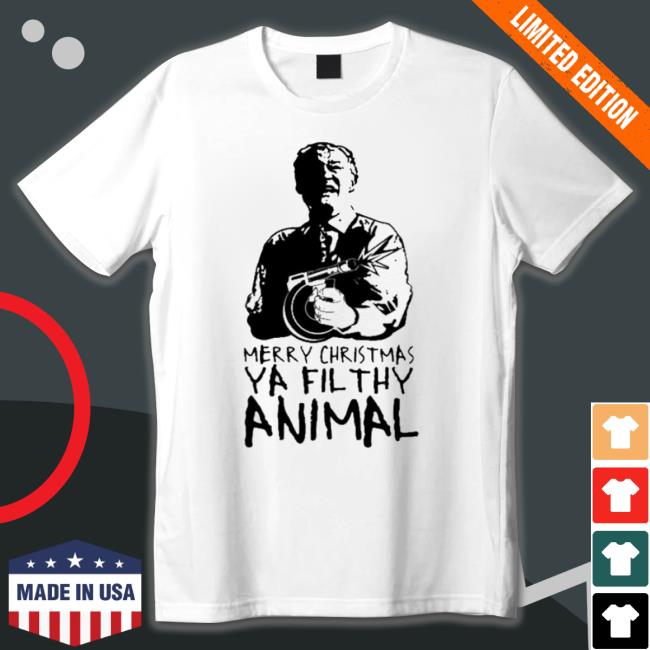 Official Merry Christmas Ya Filthy Animal T-Shirt