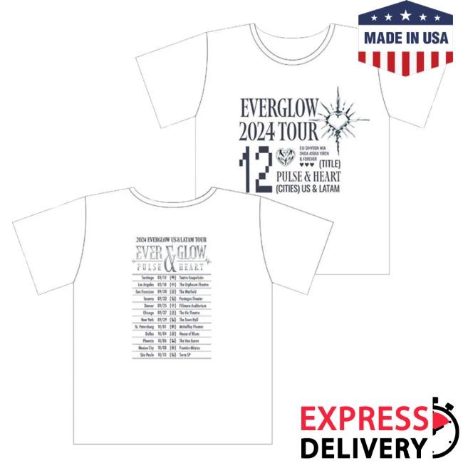 Everglow Merch White Tour Hoodie