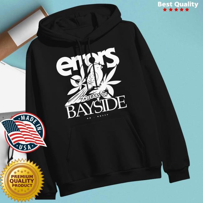 Bayside Official Merch Errors Anniversary Black Shirt