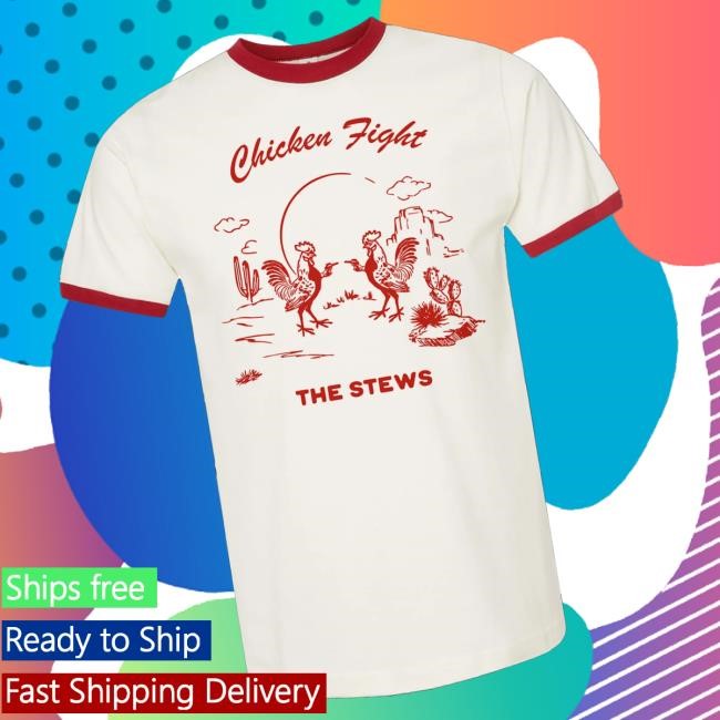 The Stews Band Merch Store Chicken Fight Ringer T-Shirt