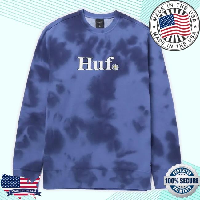 Original Zumiez Huf In Bloom Navy Crewneck New Shirt