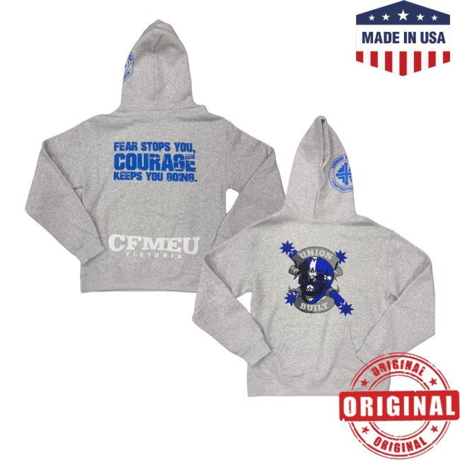 Cfmeu Merch Store Fear Stops You, Courage Keeps You Going Oversized Fit Long Sleeve Shirt