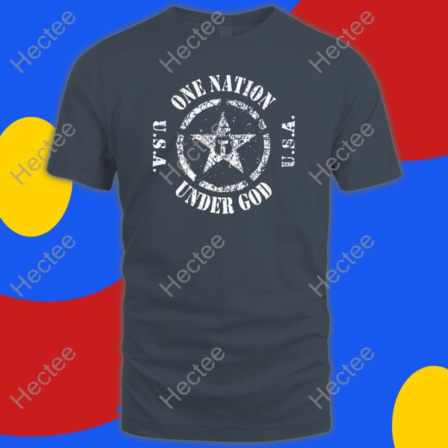 One Nation Under God Circle Star Hoodie