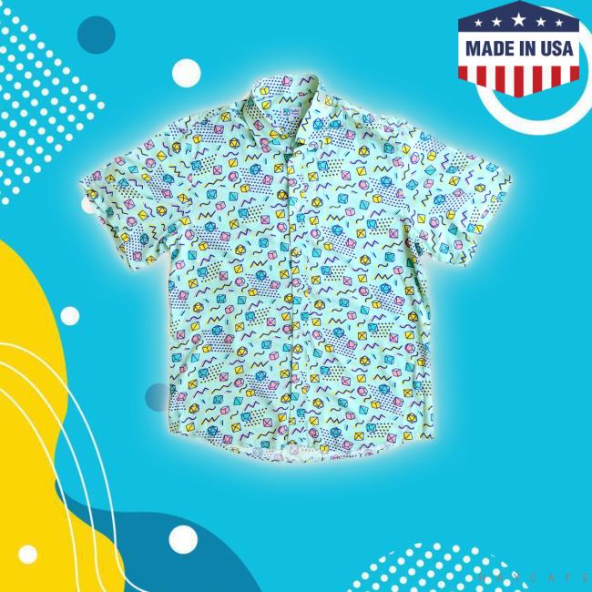 Paolaspixels 90S Dice Unisex Button Up Hooded Sweatshirt