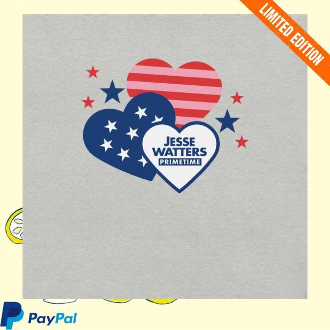 Official Fox News Shop Merch Jesse Watters Hearts Unisex Tee Shirt