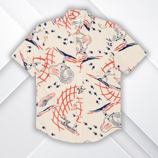 Net Fisher Linen Natural Hawaiian Tee