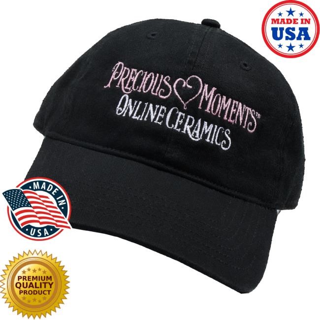 Online Ceramics Merch Precious Moments Heart Logo Black New Cap