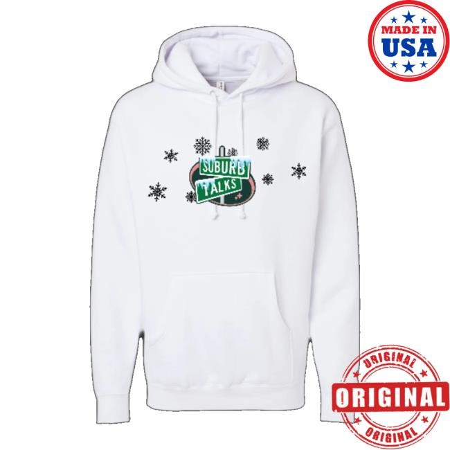 Suburb Talks Merch Store Our Present To You White Zip Up Hooded Sweatshirt