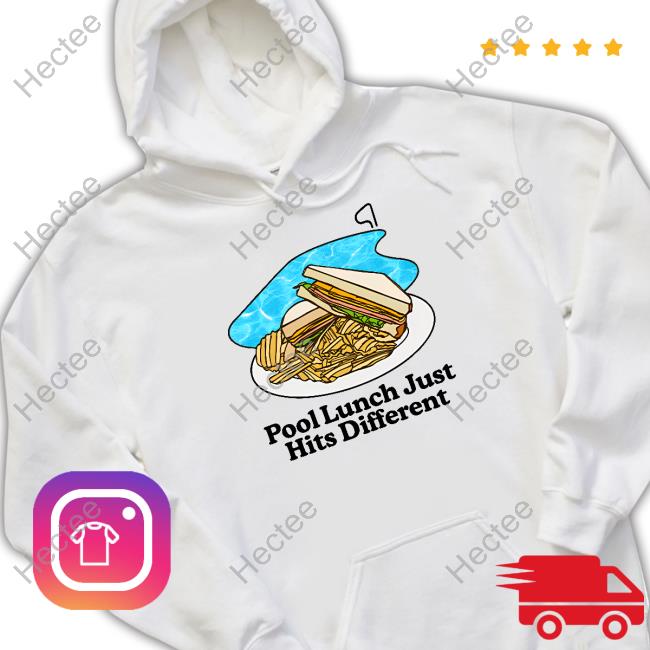 Pool Lunch Just Hits Different Hooded Sweatshirt