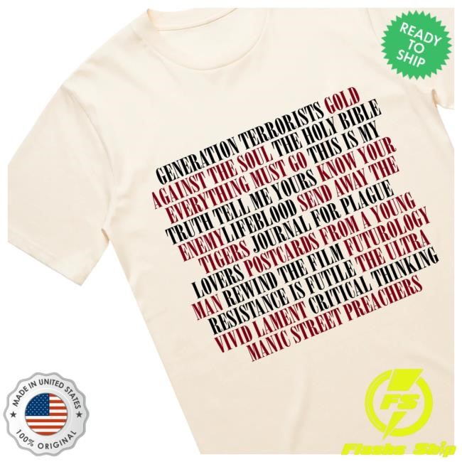 Albums Generation Terrorists Gold Against The Soul The Holy Bible Everything Hooded Sweatshirt