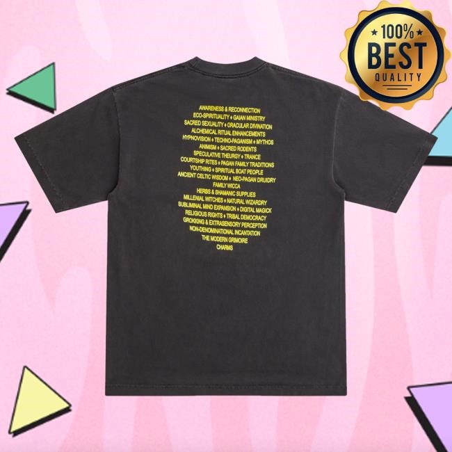 Doverstreetmarket Merch Cactus Store Men's Green Egg T-Shirt Washed Black Shirt