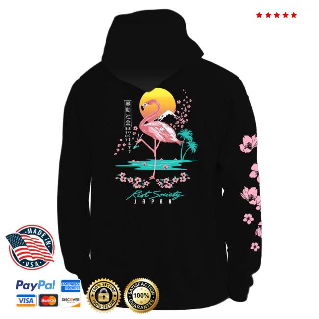 Official Riot Society Merch Store Shop Riot Society Flamingo Blossom 2.0 Hoody RiotSociety Apparel Clothing