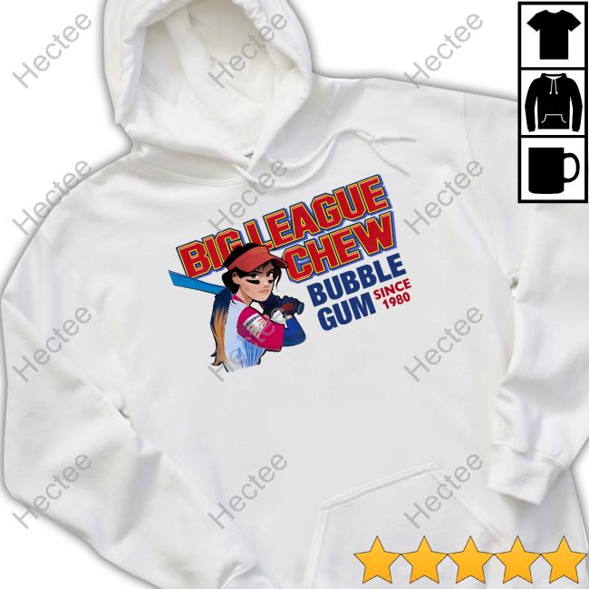 Baseball Girl Big League Chew Bubble Gum Since 1980 Long Sleeve Tee Shirt