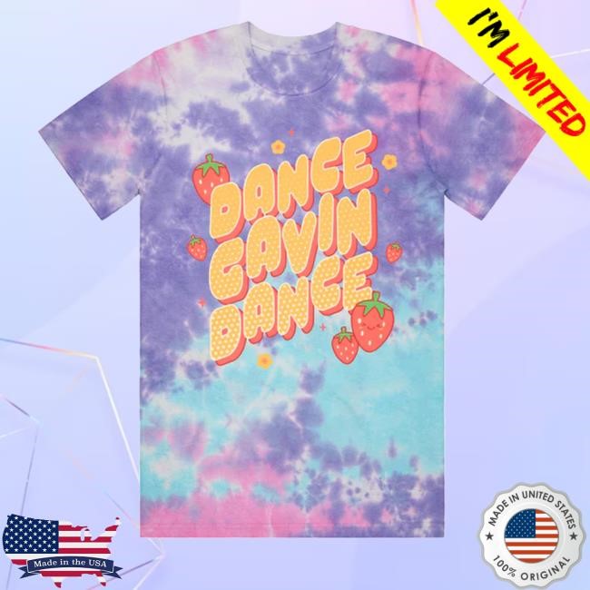 Dance Gavin Dance Band Merch Kawaii Strawberry Candy Tie Dye T-Shirt