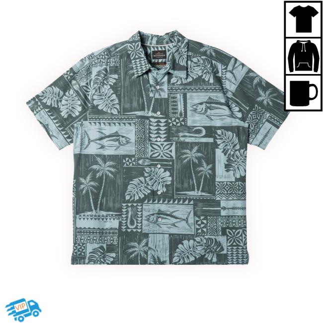 Official Waterman Tuna Palm Woven Funny Shirt
