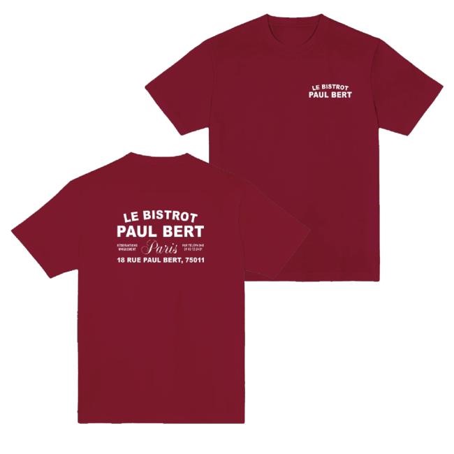 Bistrot Paul Bert Tee Signature Bordeaux