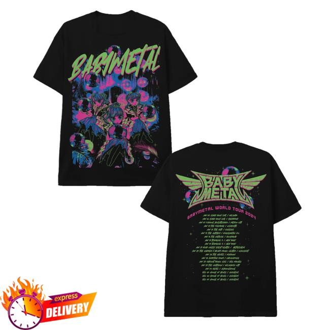 Babymetal Merch Store Mirror Ball 2024 Tour Shirt