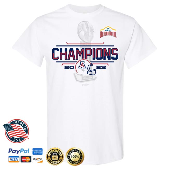 Official Alamo Bowl Merch Store Alamo Bowl 2023 Valero Alamo Bowl Champions White Sst T-Shirts Alamo Bowl Merchandise Alamobowl Apparel Clothing Shop