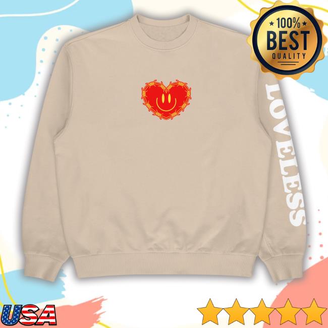 Thisisloveless Happy Face Heart Tee