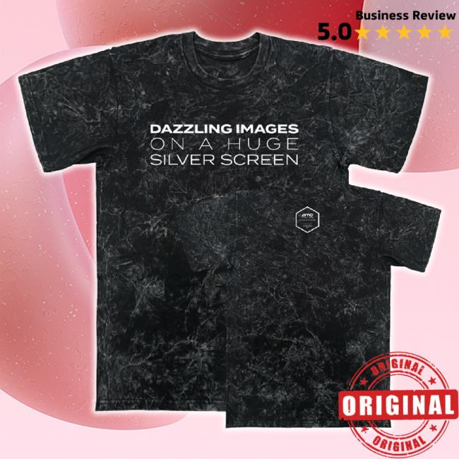 Original Amc Theatres "Dazzling Images" Black Mineral Washed Classic Shirt Amctheatresmoviemerchandise Shop