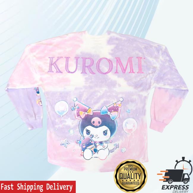 Official Sanrio Apparel Clothing Merch Store Shop Kuromi Japanla Pastel Party Tie-Dye Spirit Crewneck