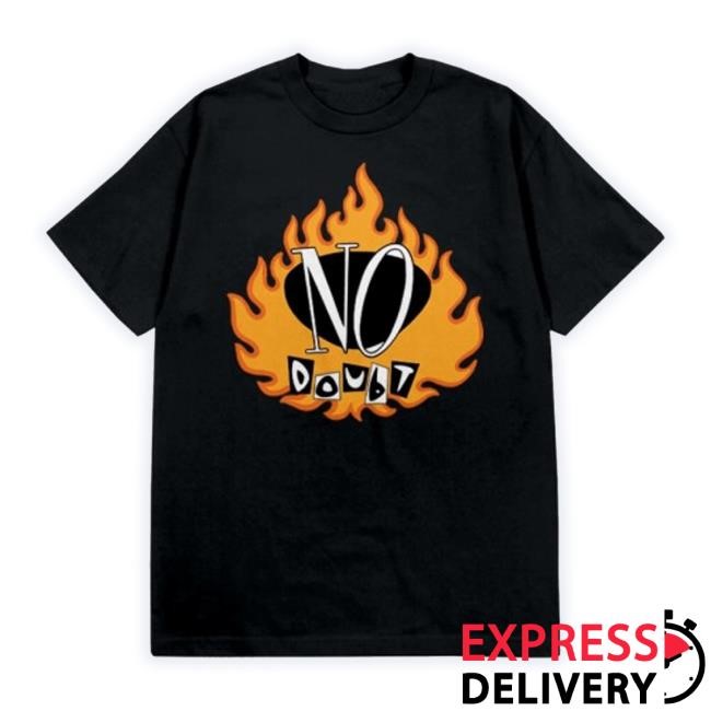 No Doubt Vintage Flame Black Shirts