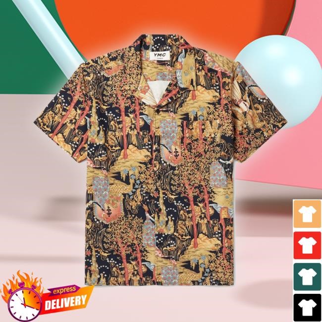 Ymc - Malick Camp-Collar Printed Cotton-Blend Shirt - Multi T-Shirt