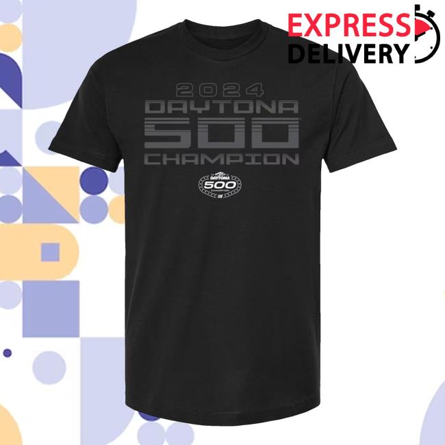 Nascar Store William Byron Checkered Flag Sports Black 2024 Daytona 500 Champion Long Sleeve T-Shirt