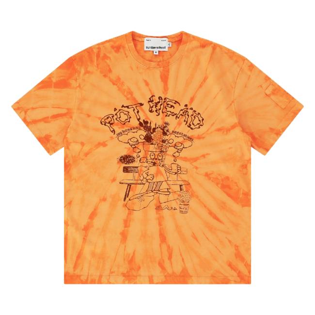 Official Sundae School Merch Store Orange Tie-Dye Pothead TankTop Sundae School Shop
