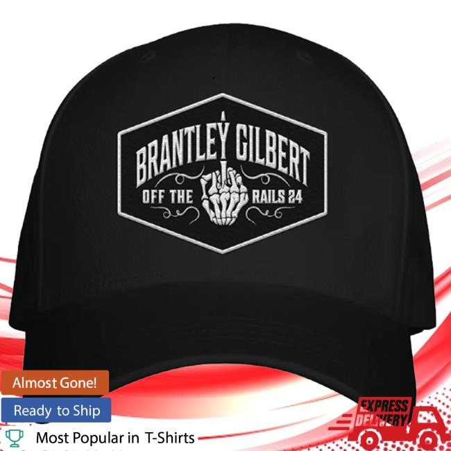 Official Brantley Gilbert Merch Off The Rails Tour 2024 twill cap