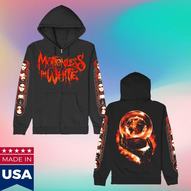 Motionless In White Store Merch Earth Embers Zip Up Hoodie (Black) Hoodie