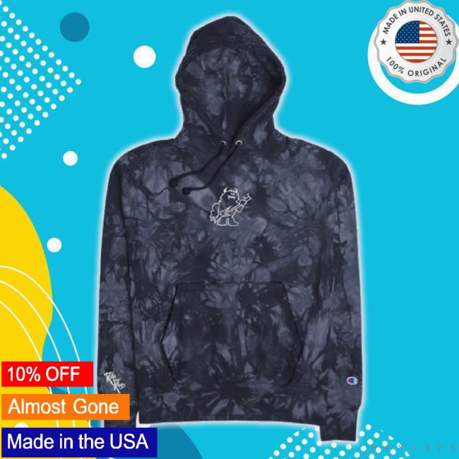 Original Rifnrags Merch Store Skully Champion Tie-Dye Unisex Sweatshirt Navy Rifnrags Shop